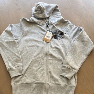 The North Face Light Gray Full-Zip Hoodie